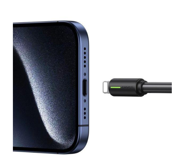 USAMS USB-C/Lightning 1m 30W czarny/black - 1471722 - zdjęcie 3